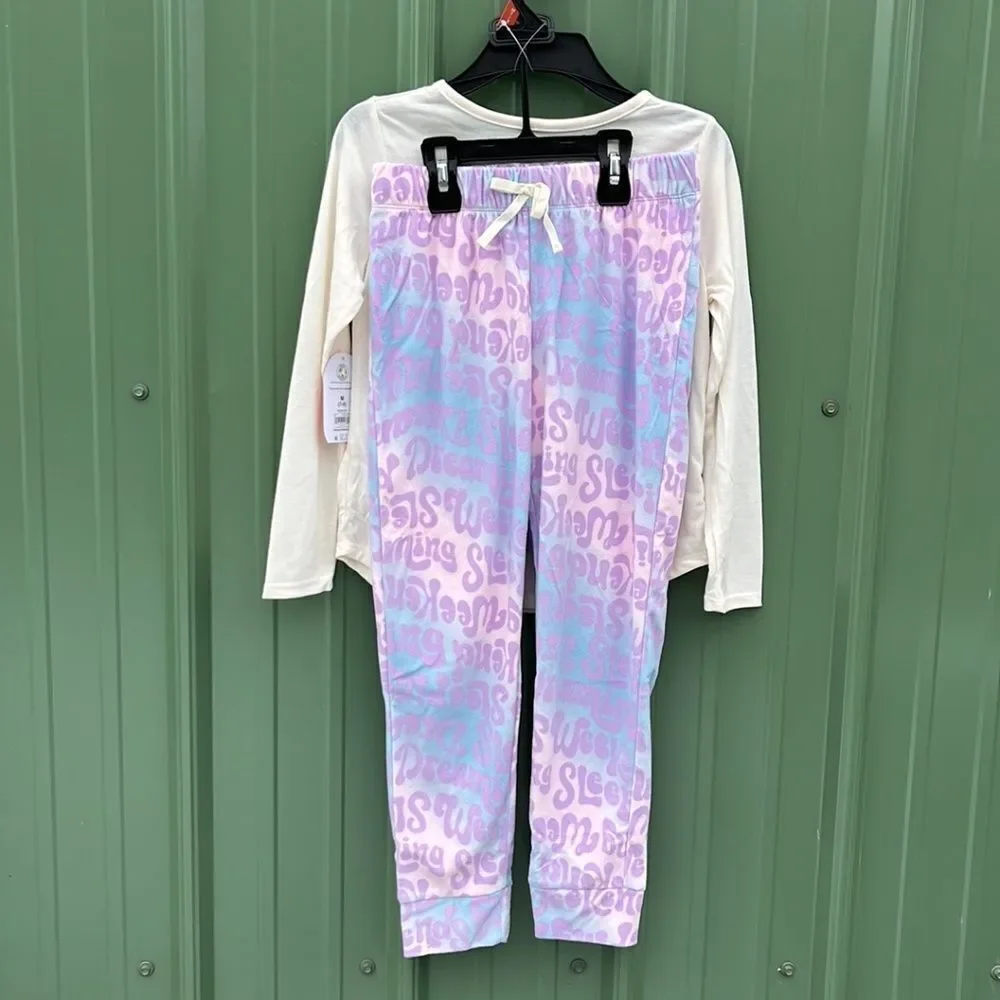 Long Sleeve Top with Jogger Pants Pajama Lounge Sleep 2pc Set 2-Pack Size M